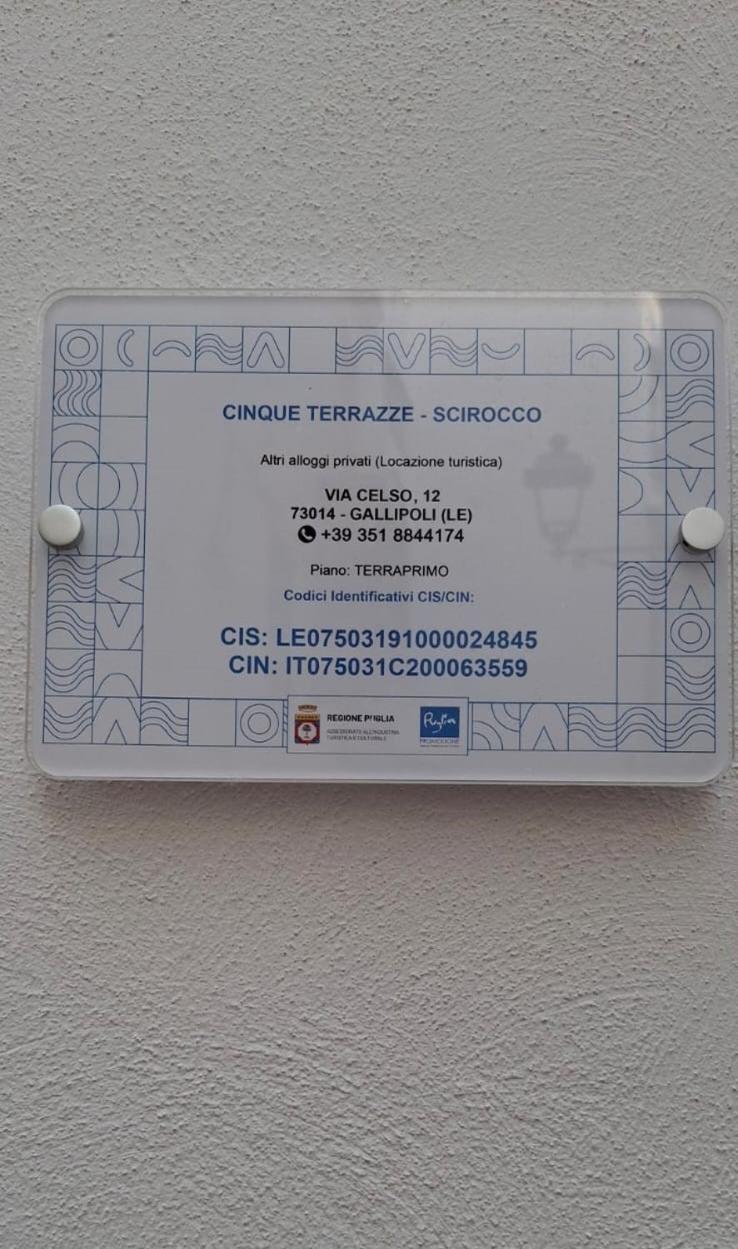 Cinque Terrazze - Scirocco Villa Галиполи Екстериор снимка